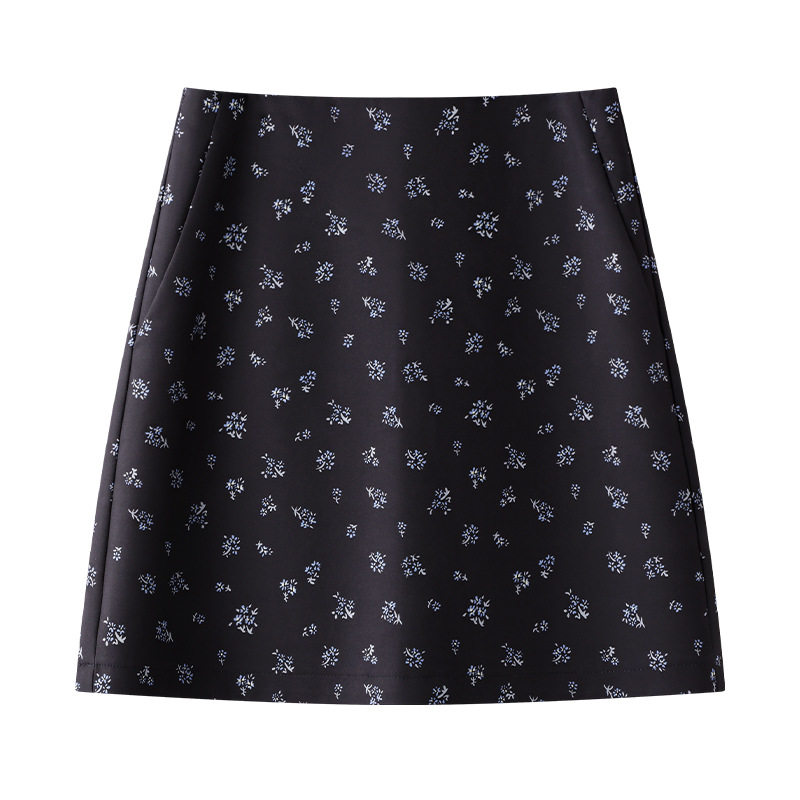 Bodycon A-Line High-Waist Floral Skirt