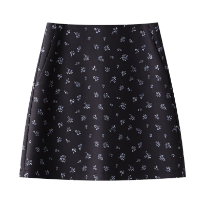 Bodycon A-Line High-Waist Floral Skirt 01