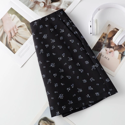 Bodycon A-Line High-Waist Floral Skirt 02