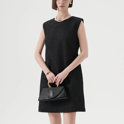 Collarless Layered Camisole Vest Dress 01