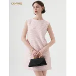 Collarless Layered Camisole Vest Dress