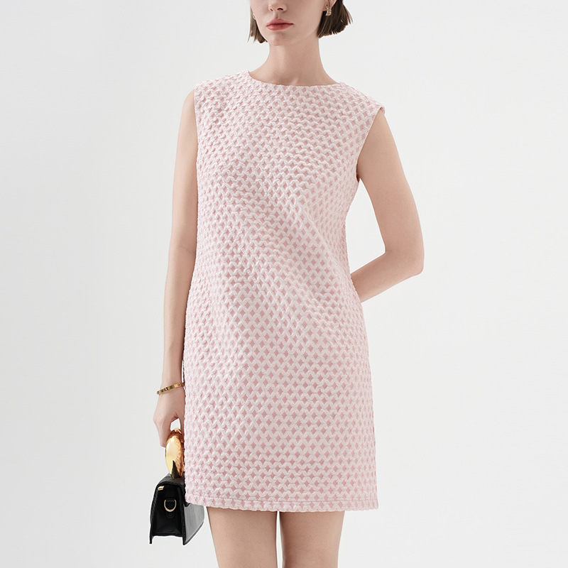 Collarless Layered Camisole Vest Dress