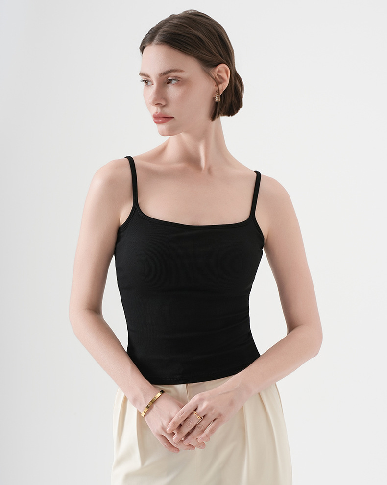 Comfortable U - Neck Camisole with Bra Pads