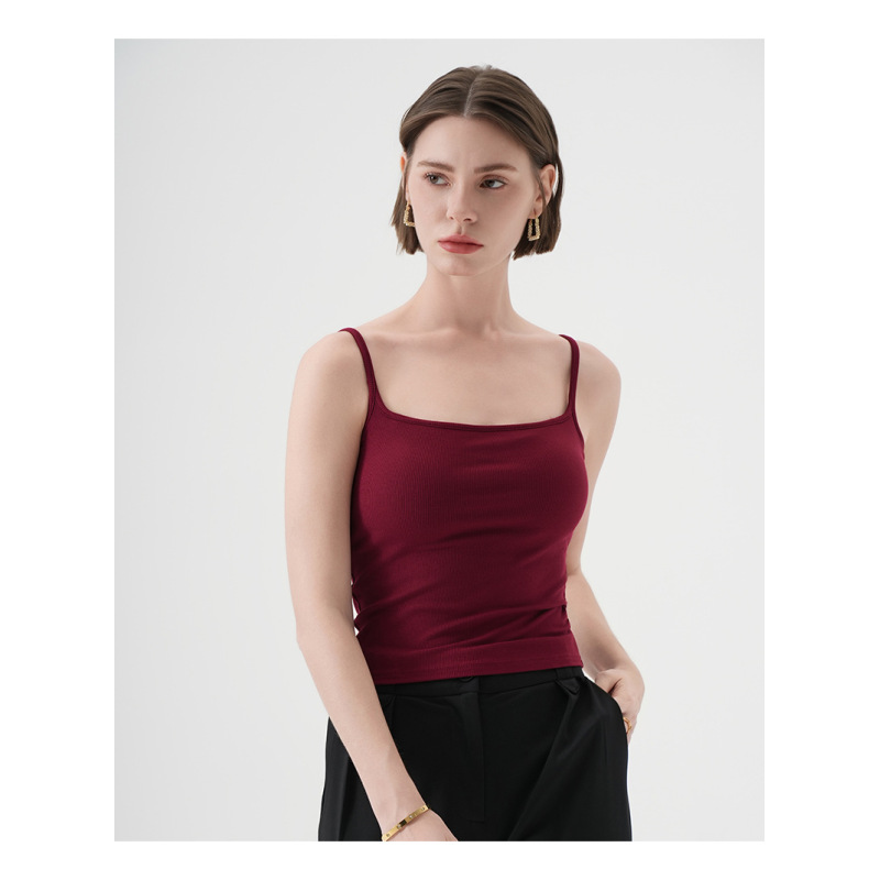 Comfortable U - Neck Camisole with Bra Pads