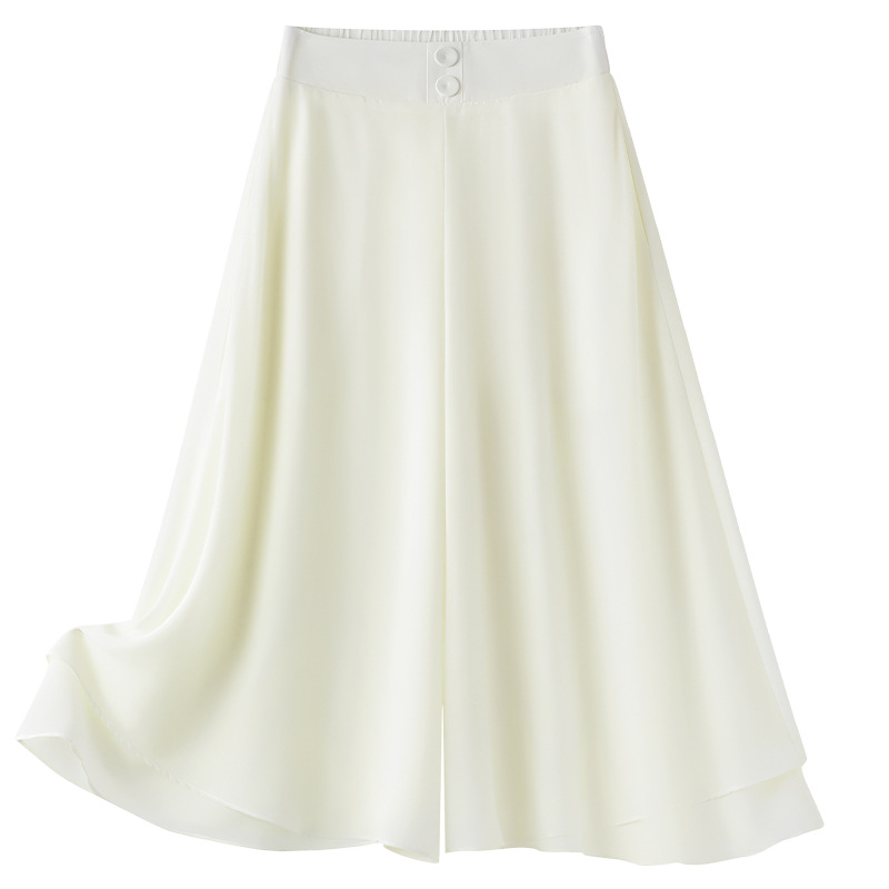High - Waisted Flowy Slimming Wide - Leg Culottes