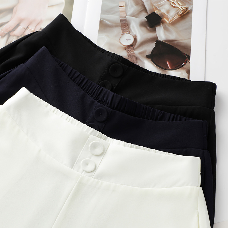 High - Waisted Flowy Slimming Wide - Leg Culottes