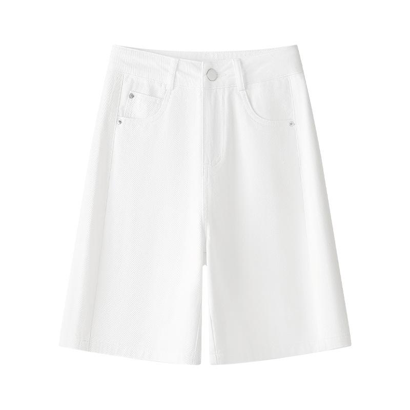 High - Waisted Loose Denim Shorts For Summe