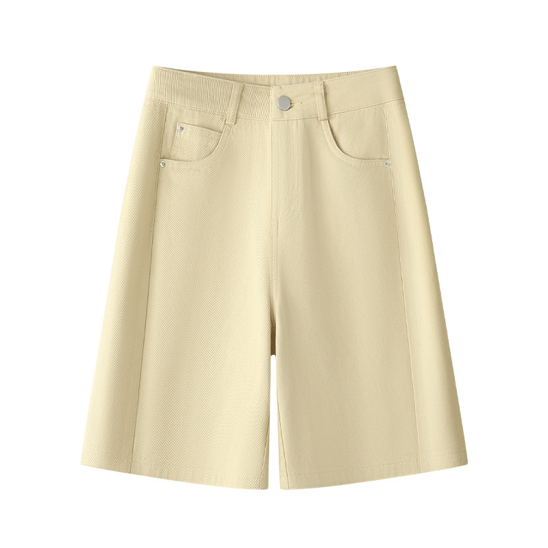 High - Waisted Loose Denim Shorts For Summe