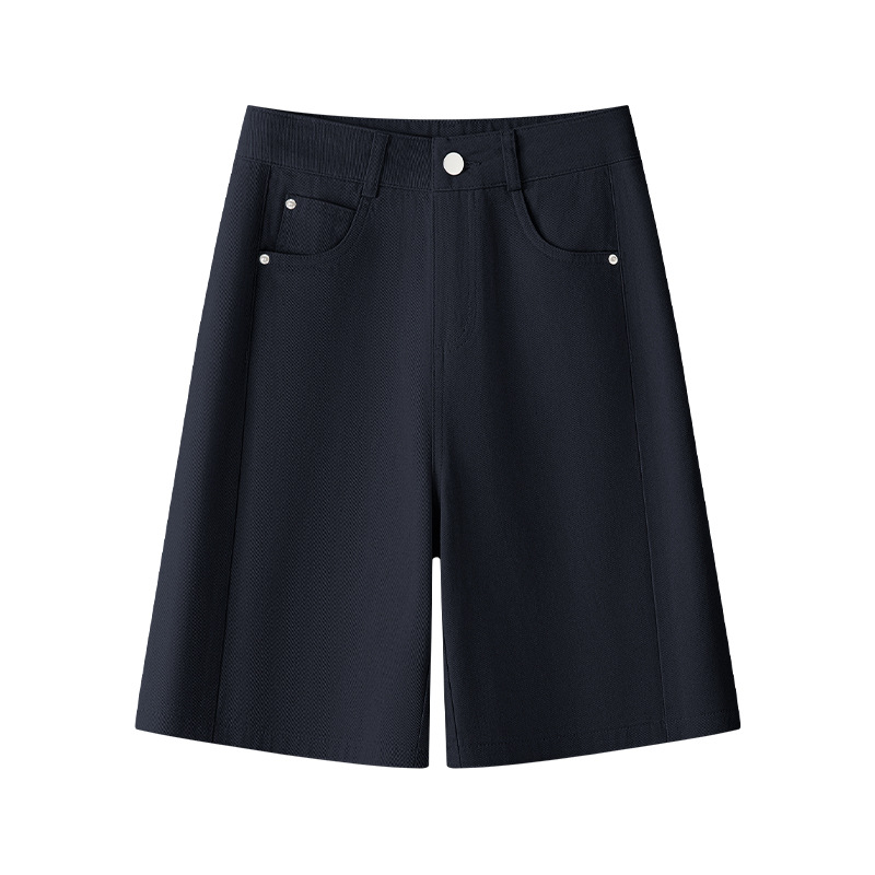 High - Waisted Loose Denim Shorts For Summe