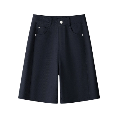 High - Waisted Loose Denim Shorts For Summe 01