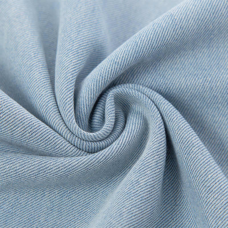 High - Waisted Loose Light Blue Denim Culottes