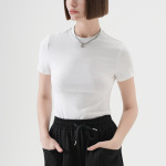 Slim - fit V - Neck Cool Tencel Short Sleeve T - shirt
