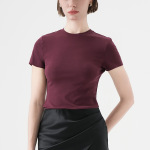 Slim - fit V - Neck Cool Tencel Short Sleeve T - shirt