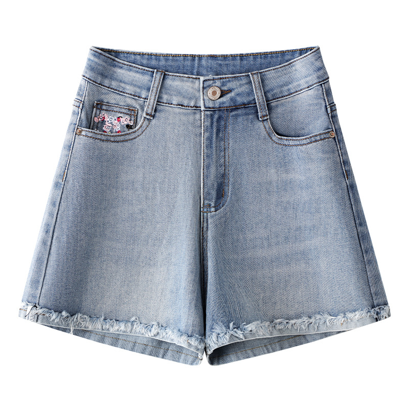 Summer Casual High-Waist Loose Denim Shorts