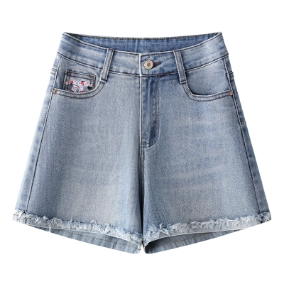 Summer Casual High-Waist Loose Denim Shorts 01