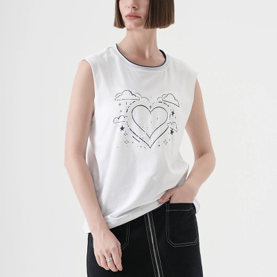 Summer Round - Neck Print Vacation T - Shirt 01