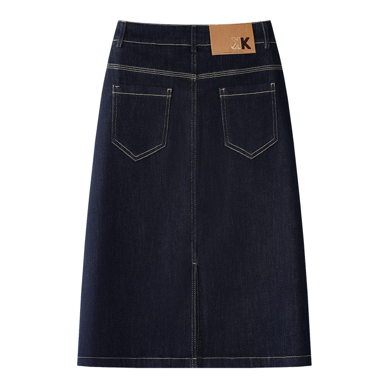 Summer Thin High-Waist Slim Blue Denim Skirt