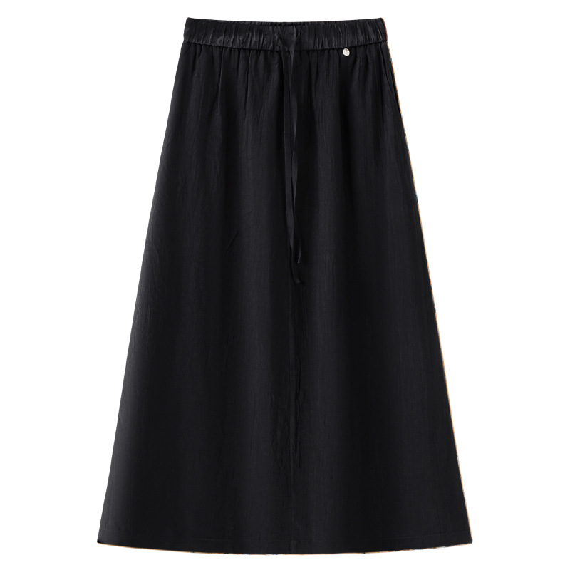 Thin High - Waisted Slim A - Line Chiffon Skirt 
