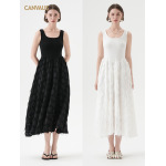 U - neck Chiffon Flowy Sleeveless Dress