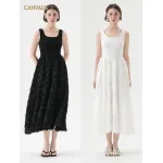 U - neck Chiffon Flowy Sleeveless Dress