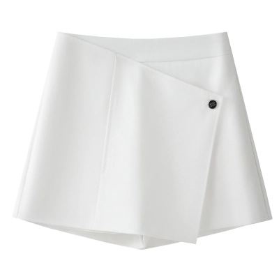 High - Waisted A - Line Irregular Blazer Shorts 01