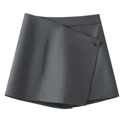 High - Waisted A - Line Irregular Blazer Shorts 02