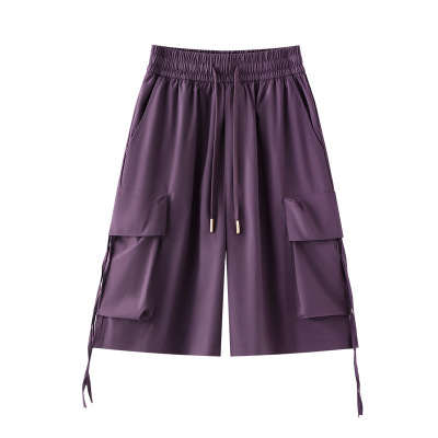 High - Waisted Baggy Cropped Cargo Shorts 02