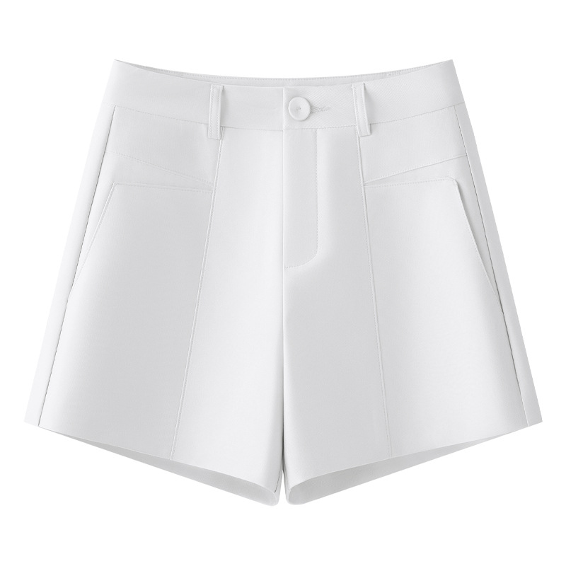 High - Waisted Slimming Loose Crepe Shorts