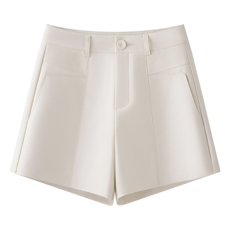 High - Waisted Slimming Loose Crepe Shorts