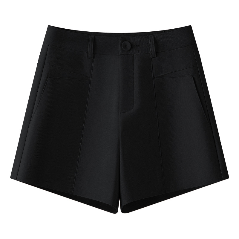 High - Waisted Slimming Loose Crepe Shorts