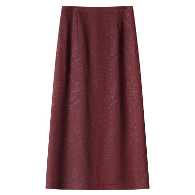 High - Waisted Slimming Sheath Skater Skirt 02