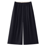 High - Waisted Versatile Loose Slimming Cropped Wide - Leg Pants