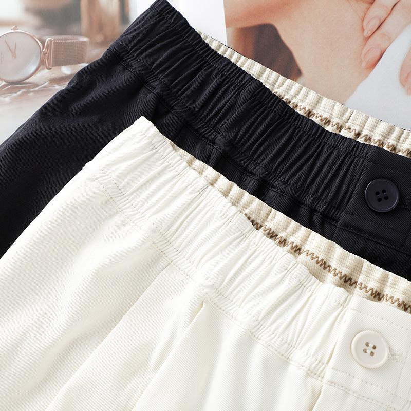 High - Waisted Versatile Loose Slimming Cropped Wide - Leg Pants