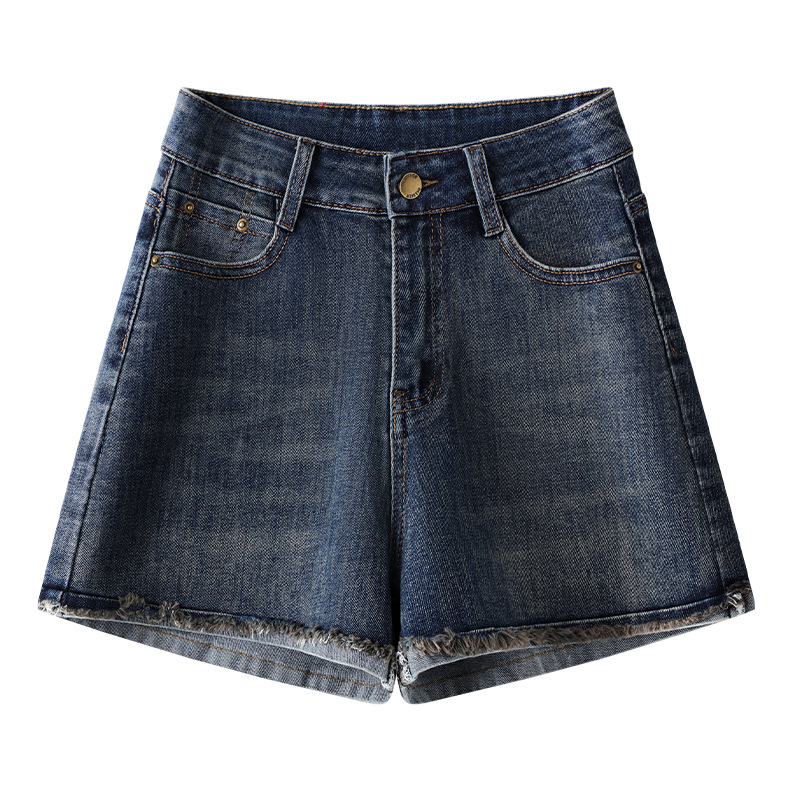Summer Thin High - Waisted Loose Blue Denim Shorts
