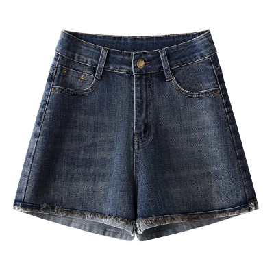 Summer Thin High - Waisted Loose Blue Denim Shorts 01