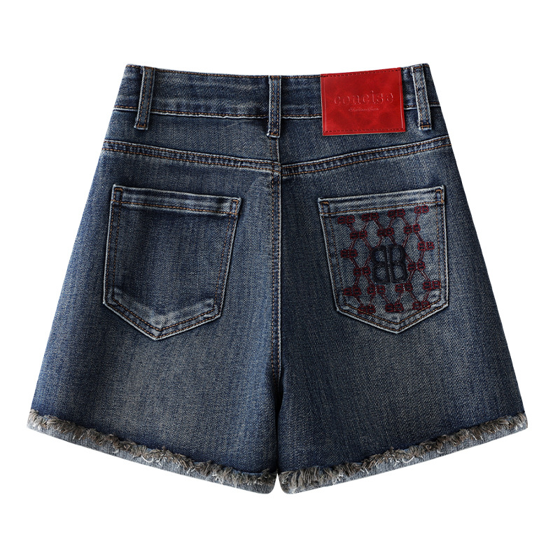 Summer Thin High - Waisted Loose Blue Denim Shorts