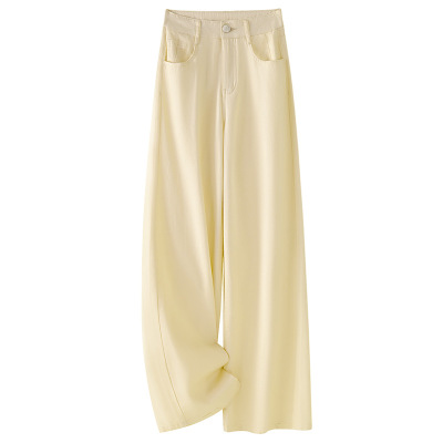 Tencel High - Waisted Loose Slimming Wide - Leg Jeans 02