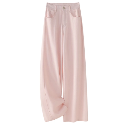 Tencel High - Waisted Loose Slimming Wide - Leg Jeans 01