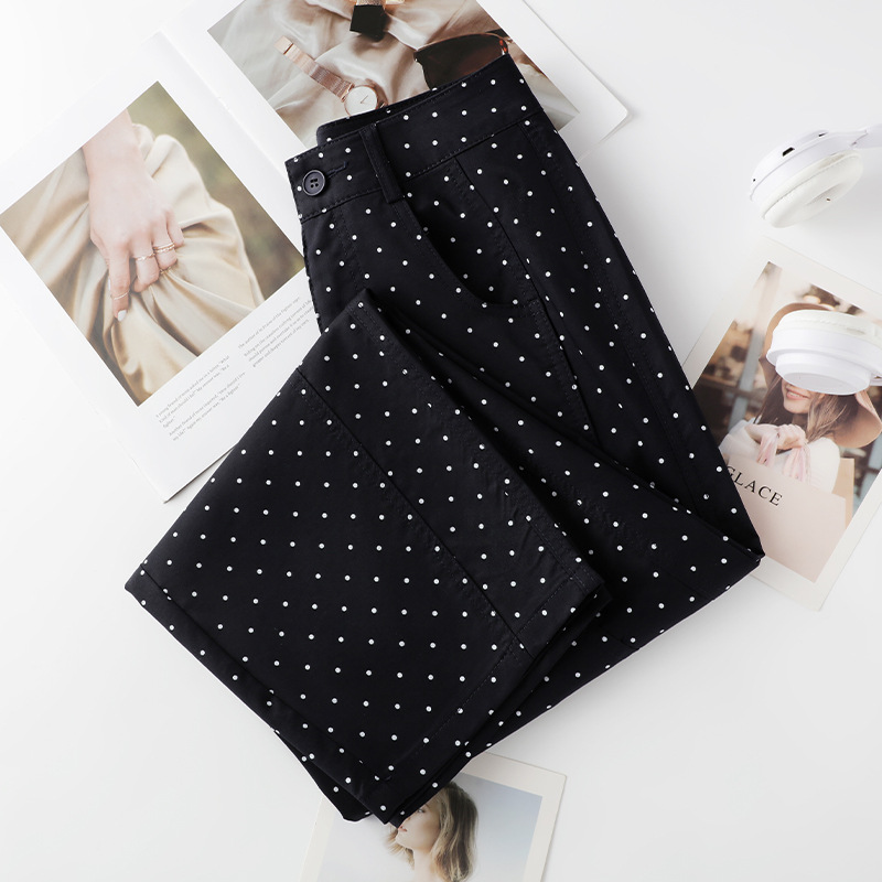 High-Waisted Loose Harem Pants Navy Blue