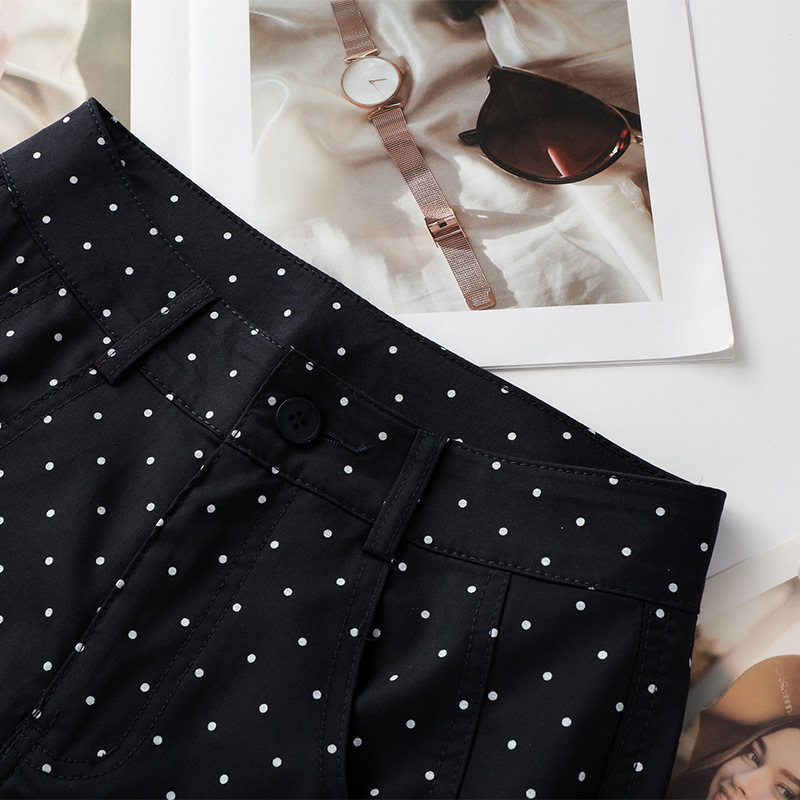 High-Waisted Loose Harem Pants Navy Blue