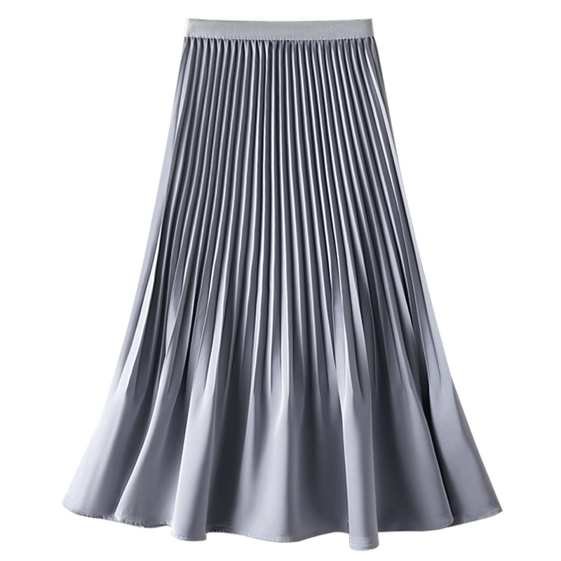 Elegant A - Line Pleated Midi Skirt