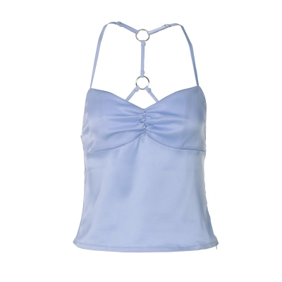 Backless Splice Tie - up Hot - girl Style Cropped Crop Top 01