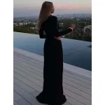 Embroidered Hollow - out Cropped Long Dress