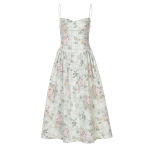 French Style Sexy Waist Tie Floral Dress