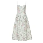 French Style Sexy Waist Tie Floral Dress