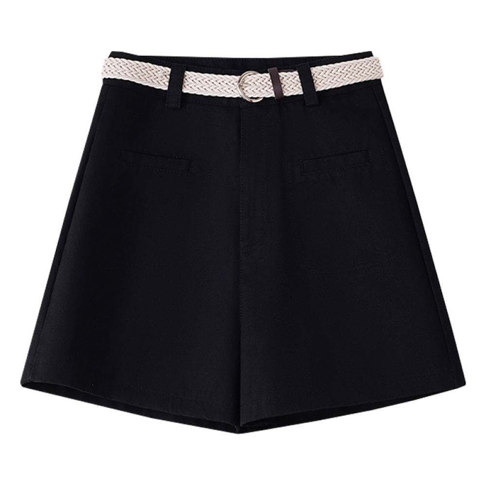 High - Waisted Loose Slimming Chiffon Wide - Leg Shorts
