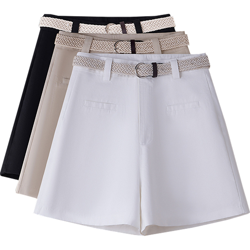 High - Waisted Loose Slimming Chiffon Wide - Leg Shorts