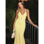 Sexy Twist Hollow Out Neckline Dress