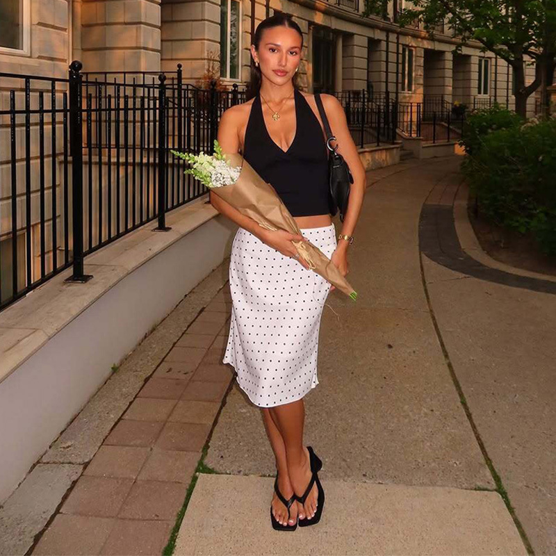 Solid - color Tight Cropped Halter Crop Top