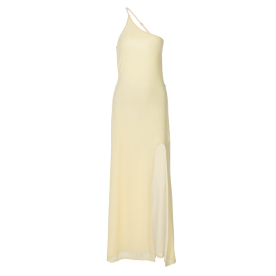 Solid Color Slim - Fit Slit Sexy Bustier Dress 01